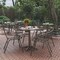 Flash Furniture Lila Bronze Metal Restaurant Stack Chairs with Metal Slats, 4PK 4-TLH-017C-BZ-GG - alternate 3